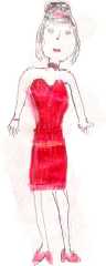 Sharon's latest design for a dress - July 17, 1999